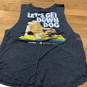 COREPOWER YOGA PUPPIES MAKE ME HAPPY TANK